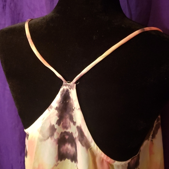 Agaci tie dye high low sheer tank top lg - Picture 6 of 6